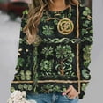 thumbnail image 5 of Xuyuer Women's Printed Long Sleeved Round Neck Pullover Top Hoodless Casual And Fashionable Sweatshirts, 5 of 5