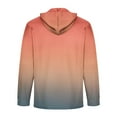 thumbnail image 2 of ameIAEA Mens Fall Hooded Sweatshirts Long Sleeve Button Pullover Tops Gradient Color Casual Shirts, 2 of 4