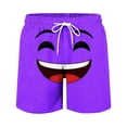thumbnail image 2 of Toddler Boys Swim Trunks for Boys Solid Color Expression Print Breathable Shorts with Pocket Polyester, 2 of 7