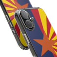thumbnail image 3 of Clear Hybrid Shockproof Case for Apple iPhone 16 - Arizona State Flag with Red Star Design, 3 of 5