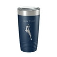 thumbnail image 1 of Long Pond Tumbler Lake Map Travel Mug Insulated Laser Engraved Coffee Cup Acadia Maine 20 oz Navy Blue, 1 of 1