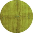 thumbnail image 1 of Ahgly Company Machine Washable Indoor Round Abstract Turquoise Blue Contemporary Area Rugs, 3' Round, 1 of 4
