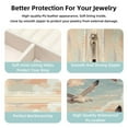 thumbnail image 3 of Sea Mew Portable Square Jewelry Box Earrings Necklaces Bracelets Organizer for Girls and Women, 3 of 6