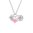 thumbnail image 2 of Delight Jewelry Silvertone Large Wife Heart - Light Pink Heart Nurse Strong Zoe Necklace, 2 of 4