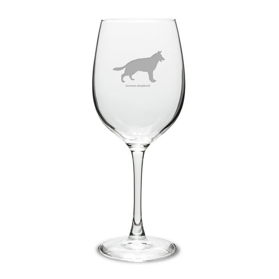 German Shepherd 16 oz Classic White Wine Glass