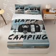 thumbnail image 2 of Homewish Rustic RV Car Zipper Twin Comforter Sets with Fitted Sheet and 2 Pillowcases, Happy Camping Zipper Bedding Set for Men and Women, Reversible, 4-Piece, 2 of 6