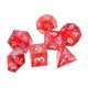 thumbnail image 1 of de dados 7PCS de dados de resina de dados de inclusiones de dados de resina con bordes afilados de dados poliédricos rojo CUTICAT Dados poliédricos, 1 of 4