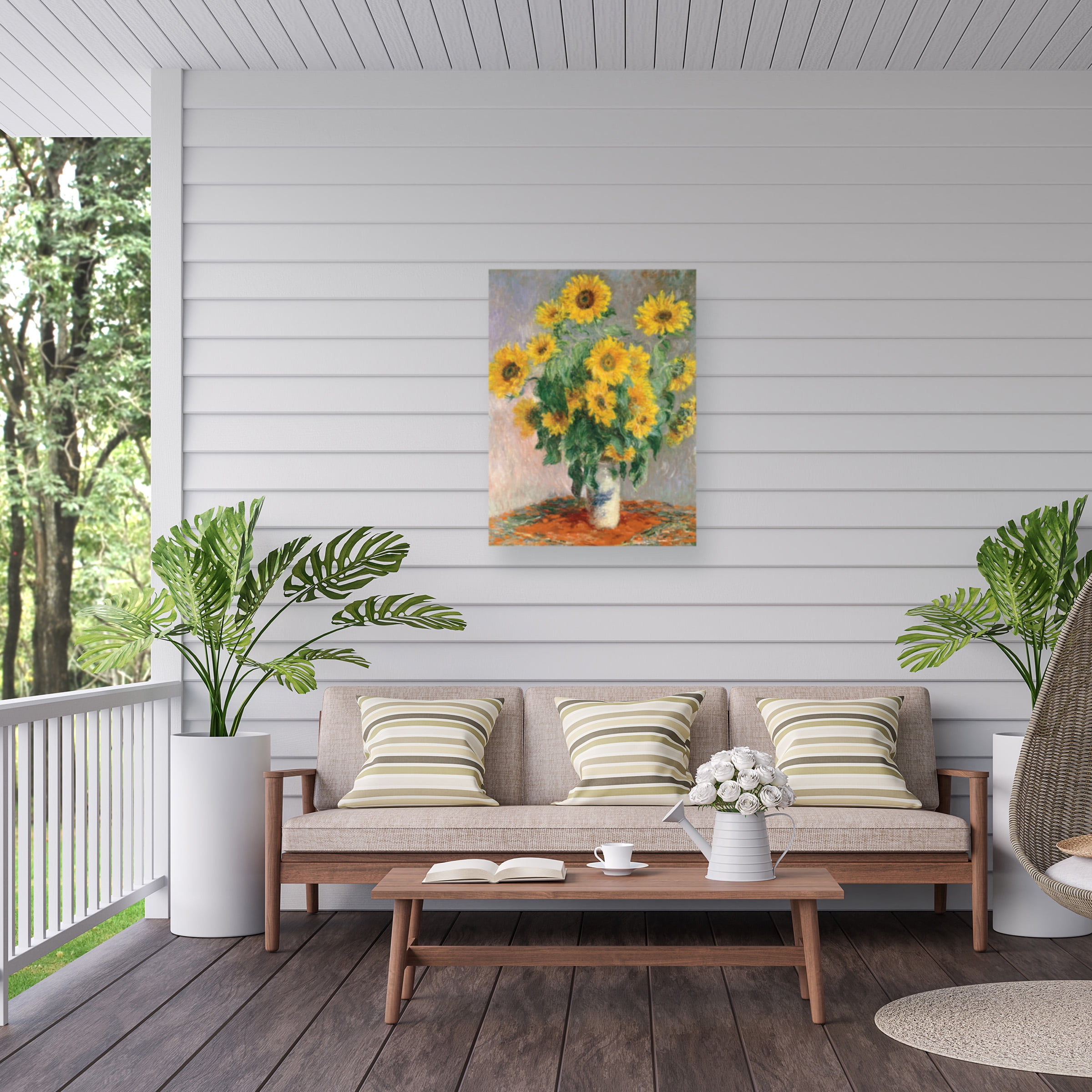 Claude Monet 'Sunflowers' Outdoor All-Weather Wall Decor