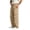Khaki, variant on Men's Pleated Wide Leg Pants Drawstring Elastic Waist Straight Sweatpants Loose Fit Casual Track Pants with Pockets for Daily and Gym