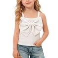 thumbnail image 2 of BOVXNPU Girls Tank Tops Sleeveless T-shirts Knitted Stretchy Tank Top Bow Detail Girls Slim Summer Tops, 2 of 7