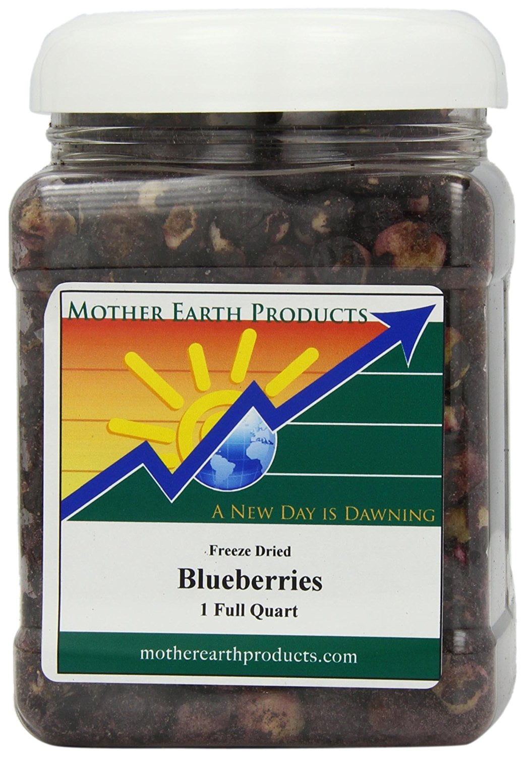 Mother Earth Products Freeze Dried Blueberries, Quart Jar