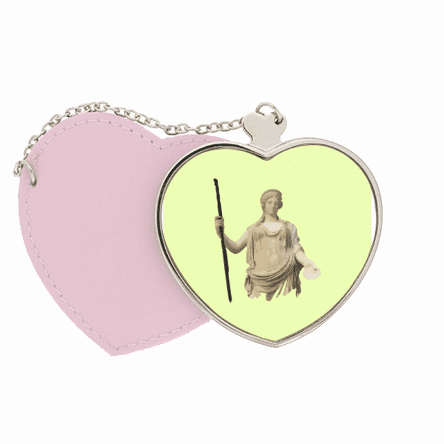 Marriage Fertility Goddess Greece Mirror Travel Purse Makeup Heart Pink