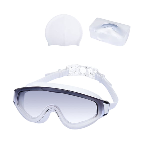 Swim Goggles for Adults, Wide View Anti Fog and UV Protection Swimming Goggles, No Leaking Swim Glasses for Men Women, Clear Vision Pool Goggles for Lap Swimming and Recreation