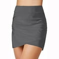 thumbnail image 1 of IROINNID Mini Elastic Waist Skirt For Women Bikini Bottom Swim Skirt Tulip Hem Beach Skirt Solid Color Skirt, 1 of 4