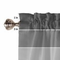 thumbnail image 5 of Bedroom Curtains 63 Inches length, Black Grey Striped Window Treatment Curtain Drapes, Farmhouse Modern Rod Pocket Curtain Panels for Living Room Kitchen, 42"x63", 2 Panels, 5 of 7