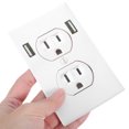 thumbnail image 3 of FONDOTIN 10Pcs White Vinyl Fake Electrical Outlet Stickers Realistic Power Socket Prank for Party Supplies, 3 of 8