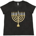 thumbnail image 3 of Inktastic Chanukah Hanukah Menorah Women's Plus Size T-Shirt, 3 of 5