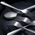 thumbnail image 4 of Juego de tenedores de mesa Unokit de acero inoxidable plateado, 24 piezas, 4 of 7