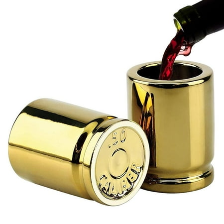 

2 Pcs Caliber Bullet Casing Drinking Cup Shot Glass Set for Whiskey Tequila Party Supplies