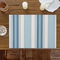 thumbnail image 4 of Ombre Blue Gray Stripe Placemats Set of 4,Wipeable Washable Table Mats for Dining Tables, Watercolor Vertical Striped Place Mats for Kitchen Event Party Tabletop Decor, 4 of 9
