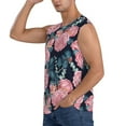 thumbnail image 3 of Fotbe Men's Rose Flowers Print Men's Sleeveless Muscle Tank Tops Casual T-Shirts for Gym Workout Beach-Large, 3 of 8