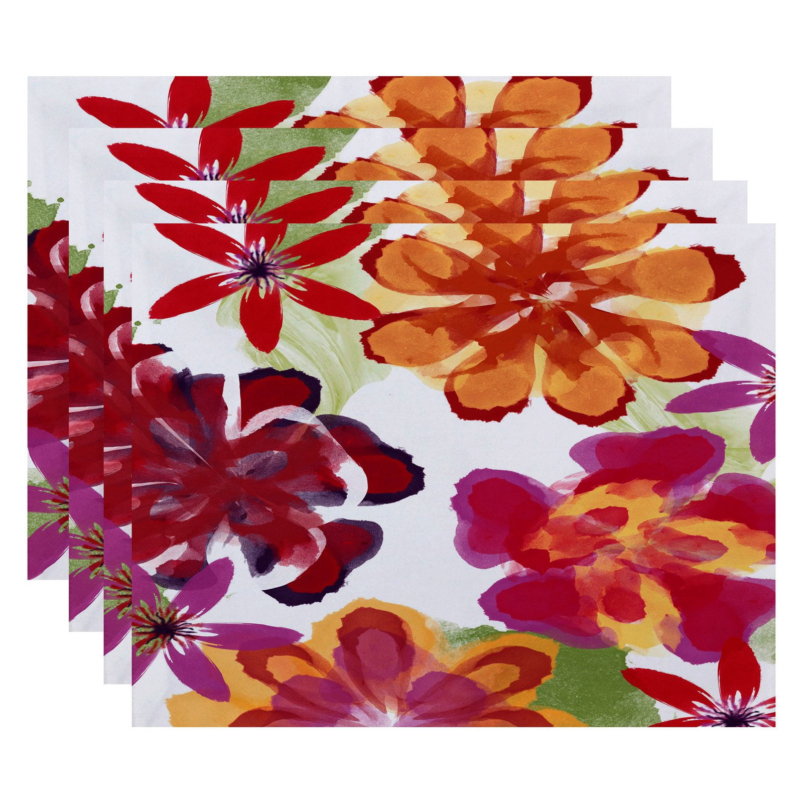 Simply Daisy 18" x 14" Ani Floral Print Placemat (Set of 4)