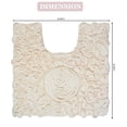 thumbnail image 2 of Home Weavers Bell Flower Bathroom Rug Toilet Rugs U Shaped Contour, Thick Toilet Rug, Non-Slip Contour Mat for Bathroom,100% Cotton Soft, Absorbent Water, Machine Washable, 20"x20" Contour, Ivory, 2 of 9