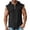 a-119Black25, variant on Mens Hooded Sleeveless Half Zip Drawstring Frayed Raw Edge Curved Hem Loose Fit Textured Street Workout Casual Hooded Tank Tops Trendy Top S