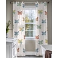 thumbnail image 4 of Watercolor Dragonfly Sheer Curtains 84 Inch Length 2 Panels Set for Living Room/Bedroom, Country Farmhouse Animal Beige Kitchen Curtains Grommet Semi-Sheer Curtains Drapes Window Treatments 42"x84"x2, 4 of 7