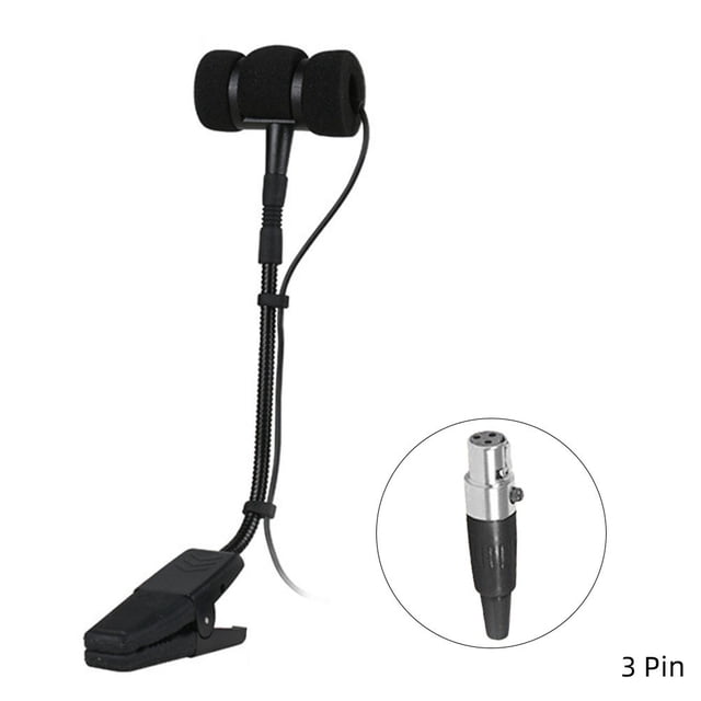 Portable 3 Pin 4 Pin Wired Sax Microph Omnidirectional For Music Instrument Mini Plug Saxophone Microphones Universal A