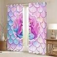 thumbnail image 2 of Manfei Child Teens Kawaii Mermaid Princess Black Out Curtains,Cartoon Animal Curtains Pack of 2 (42x63 Each),Dreamy Gradient Bedroom Curtains,Microfiber Bedroom Decor, 2 of 6