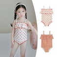 thumbnail image 3 of AJZIOJIRO Infant Baby Girls Summer One Piece Swimsuit UPF 50+ Sun Protection Swimwear Toddler Floral Bathing Suits 6M-8T, 3 of 8