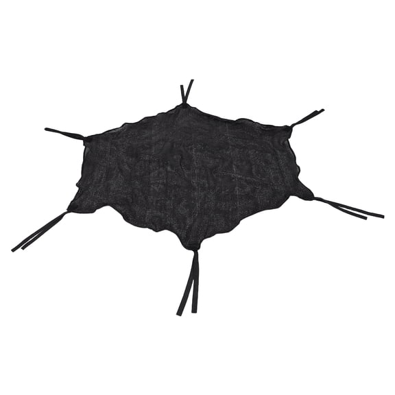SEWCHICS Heavy Duty Black Trampoline Shade Canopy with Leaf Guard for Outdoor Use and Weather