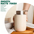 thumbnail image 5 of BosilunLife 12oz Matte Ceramic Liquid Soap Dispenser, Lead-Free, Recyclable Hand Soap Dispenser with Easy-to-Press Pump for Bathroom (Off-White), 5 of 10