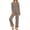 Coffee, variant on Posijego Women's Lounge Sets 2 Piece Outfit Knit Long Sleeve Sweater Pants Sleepwear Loungewear Spring Clothes