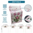 thumbnail image 6 of Pink Tulip Spring Floral Table Runner - 72 Inch Long Romantic Flowers Modern Art Plaid Cotton and Linen Blended Dress Scarves Farmhouse Table Runner for Kitchen Dining, Coffee Table, 13" x 72", 6 of 8
