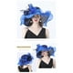thumbnail image 4 of SAYOO Sombrero de mujer elegante tela de malla plegada con flores adornadas con cornisa ancha SAYOO  moda, 4 of 6