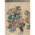 thumbnail image 3 of Andō Hiroshige 11x14 Black Modern Framed Museum Art Print Titled - Servants’ Quarrel (19th Century), 3 of 5