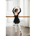 thumbnail image 7 of Arshiner Girls Ballet Leotards with Chiffon Dance Skirt Long Sleeve Crisscross Back Toddler Dance Outfit Combo, 7 of 7