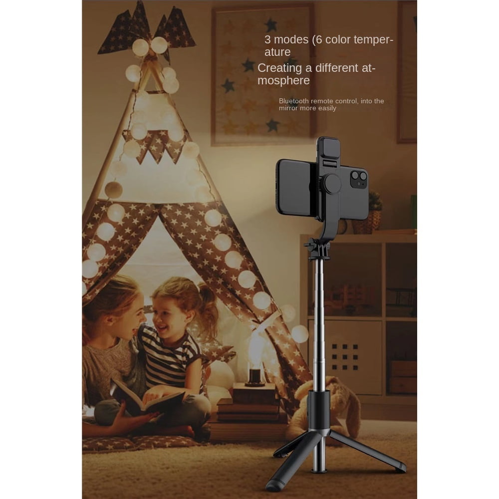 Q02S Multi-function mobile phone live broadcast tripod | Anti-shake selfie stick | Portable fill light integrated bracket