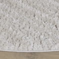 thumbnail image 3 of SAFAVIEH Rumi Barrett Striped Polyester Shag Area Rug, Ivory/Light Beige, 6'7" x 6'7" Round, 3 of 7