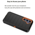 thumbnail image 6 of Galaxy S25 FE 5G Case,Takfox Samsung S25 FE Holster Phone Case with Built-in Screen Protector Swivel Belt Clip [3 Layers] Heavy Duty Full Body Protection Shockproof Kickstand Cover -Black/Orange, 6 of 8
