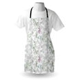 thumbnail image 3 of Floral Apron Spring Seamless Pattern with Flowers in Vintage Style Artwork Print, Unisex Kitchen Bib Apron with Adjustable Neck for Cooking Baking Gardening, White and Reseda Green, by Ambesonne, 3 of 3