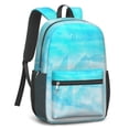 thumbnail image 2 of 17 Inch Lightweight Backpack,PVC Waterproof Oxford Fabric, Ergonomically Designed, with Large Capacity, Frozen Aesthetic Pattern, 2 of 5