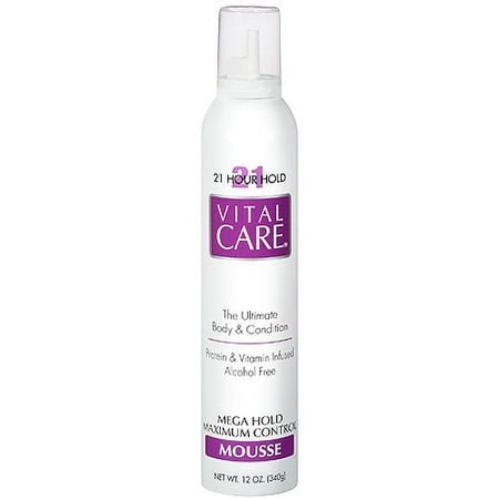 - (2 Pack) Vita Care 21 Hour Hold Mousse, 12 oz