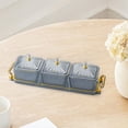 thumbnail image 7 of Tongina Divided Dried Fruit Plates Food Serving Trays Compartments Appetizer Serving Tray Snacks Container for Veggie Holiday Wedding Gray Aureate, 7 of 7