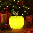thumbnail image 3 of Ikohbadg Cute Fruit Glass Night Light with Metal Leaves, Decorative Ambient Lamp for Bedroom, Kitchen, Home Decoration, Unique Christmas and Birthday Gift Idea, 3 of 6