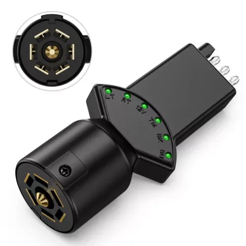 7 Way Blade 4 Pin Vehicle Plug Truck Trailer Brake Tail Lights Led Towing Tester