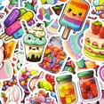 thumbnail image 4 of Wrapables Waterproof Vinyl Stickers for Water Bottles, Laptop, Phones, Skateboards, Decals for Teens, 100pcs Sweet Treats, 4 of 6