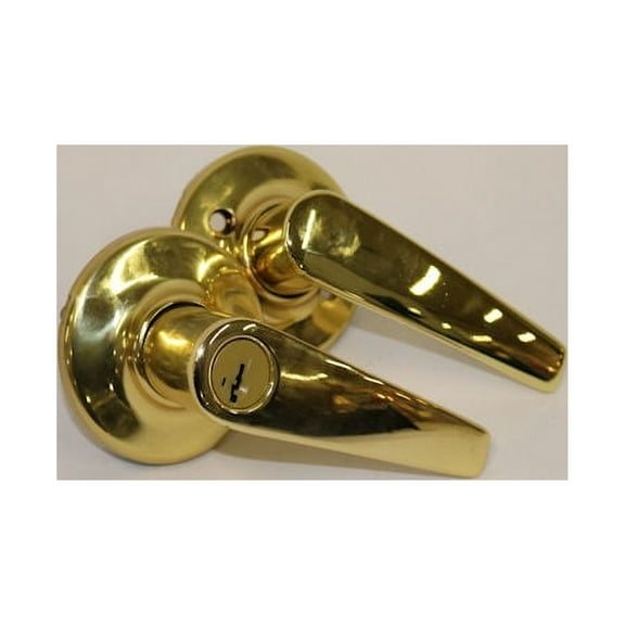 Kwikset 462DL Delta Vestibule Lock Door handle Leverset, Bright Brass